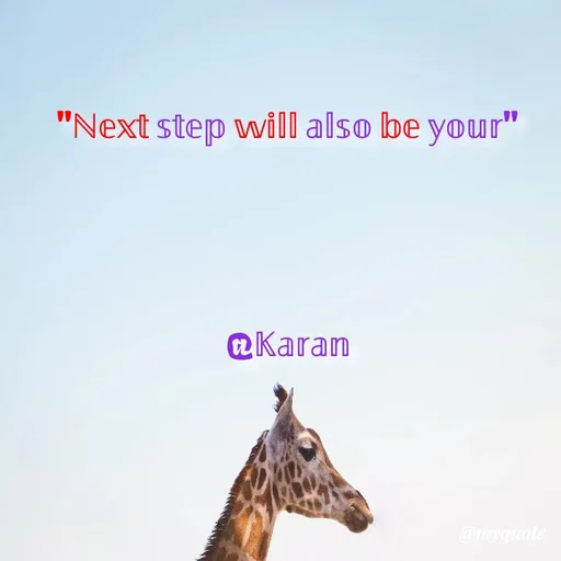 Quote by 𝕜𝕒𝕣𝕒𝕟 - "ℕ𝕖𝕩𝕥 𝕤𝕥𝕖𝕡 𝕨𝕚𝕝𝕝 𝕒𝕝𝕤𝕠 𝕓𝕖 𝕪𝕠𝕦𝕣"




@𝕂𝕒𝕣𝕒𝕟 - Made using Quotes Creator App, Post Maker App