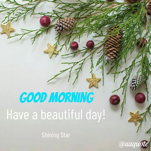 Quote by shining star - Good Morning
Have a beautiful day!

Shining Star - Made using Quotes Creator App, Post Maker App