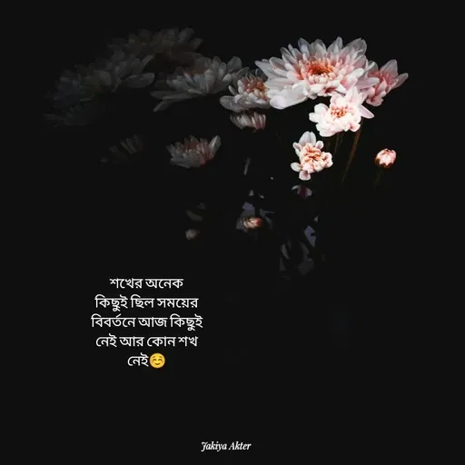 Quote by Jakiya Akter - শখের অনেক কিছুই ছিল সময়ের বিবর্তনে আজ কিছুই নেই আর কোন শখ নেই☺️ - Made using Quotes Creator App, Post Maker App