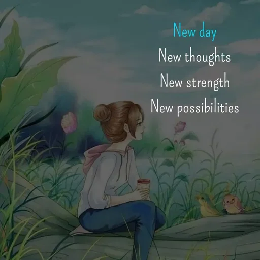 Quote by Akifa🌹 - New day
New thoughts
New strength
New possibilities - Made using Quotes Creator App, Post Maker App