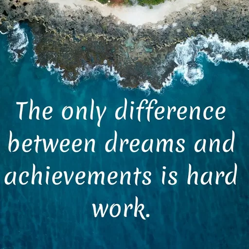 Quote by lost girl 💔🥹 - The only difference between dreams and achievements is hard work. - Made using Quotes Creator App, Post Maker App