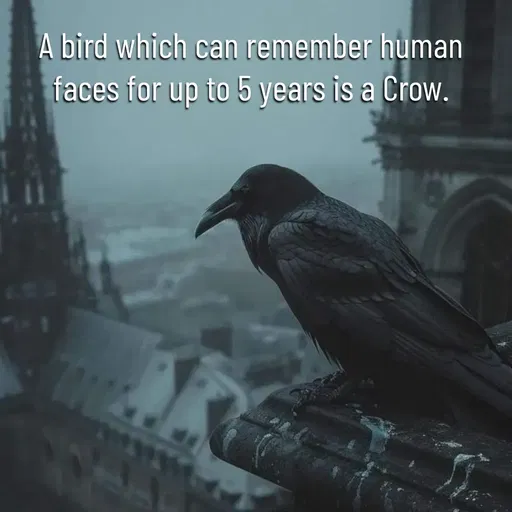 Quote by Manasa - A bird which can remember human faces for up to 5 years is a Crow. - Made using Quotes Creator App, Post Maker App