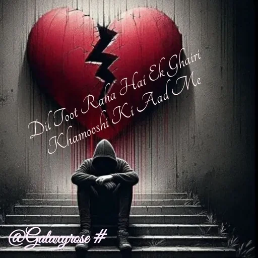 Quote by Galaxyrose - Dil Toot Raha Hai Ek Ghairi Khamooshi Ki Aad Me - Made using Quotes Creator App, Post Maker App