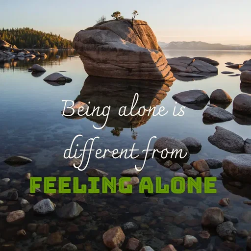 Quote by Hasini KR - Being alone is different from feeling alone - Made using Quotes Creator App, Post Maker App