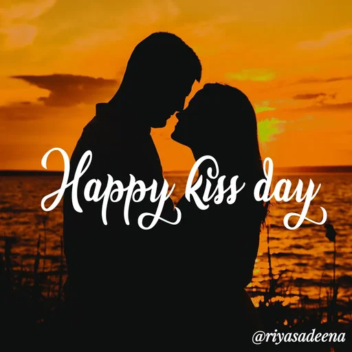 Quote by Adeena Riyas - Happy kiss day
 - Made using Quotes Creator App, Post Maker App