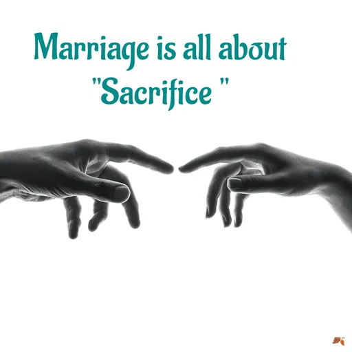 Quote by 𝖏𝖎𝖓𝖓𝖎𝖓𝖙𝖊 𝖍𝖚𝖚𝖗𝖎 - Marriage is all about
"Sacrifice " - Made using Quotes Creator App, Post Maker App