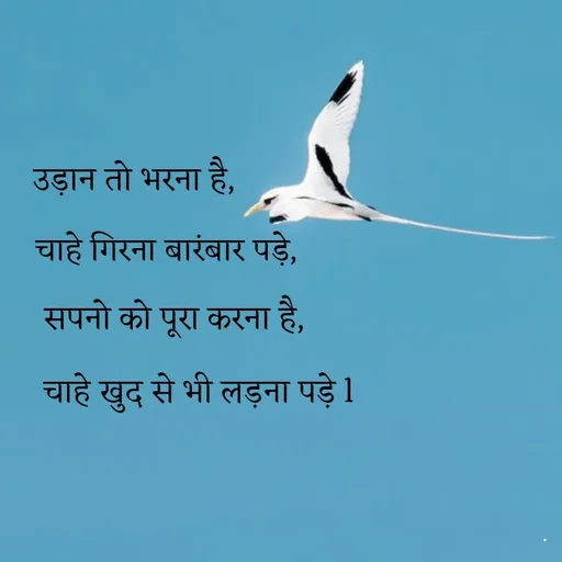 Quote by Rdx - उड़ान तो भरना है,चाहे गिरना बारंबार पड़े,सपनो को पूरा करना है,चाहे खुद से भी लड़ना पड़े l - Made using Quotes Creator App, Post Maker App