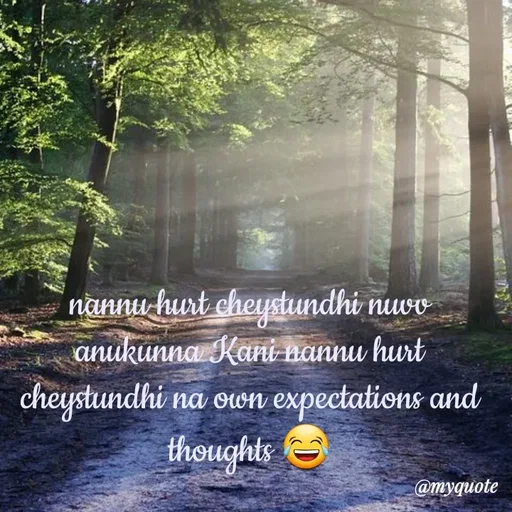 Quote by broken heart - nannu hurt cheystundhi nuvv anukunna Kani nannu hurt cheystundhi na own expectations and thoughts 😂 - Made using Quotes Creator App, Post Maker App