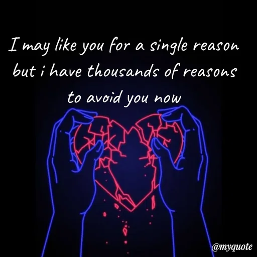Quote by Sweety - I may like you for a single reason but i have thousands of reasons to avoid you now - Made using Quotes Creator App, Post Maker App