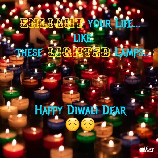 Quote by Deep🖐Dipti ... - Enlight your Life...
 like
 these Lighted Lamps..



Happy Diwali Dear
😌😌

 - Made using Quotes Creator App, Post Maker App