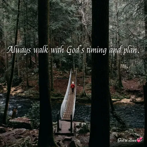 Quote by Venny -  Always walk with God's timing and plan. - Made using Quotes Creator App, Post Maker App