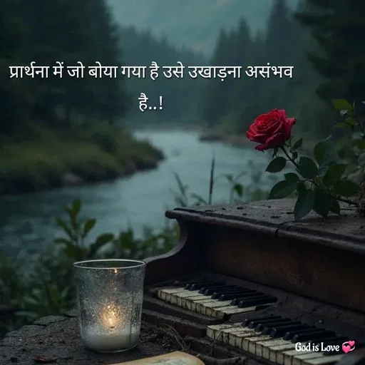 Quote by Venny - प्रार्थना में जो बोया गया है उसे उखाड़ना असंभव है..! - Made using Quotes Creator App, Post Maker App