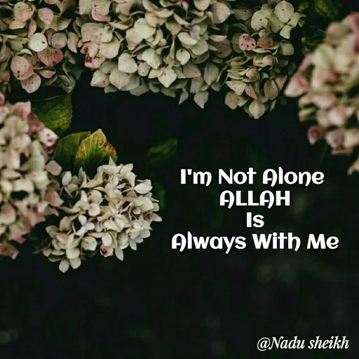 Quote by Nadu Sheikh - I'm Not Alone 
ALLAH
Is
Always With Me - Made using Quotes Creator App, Post Maker App