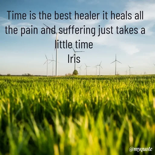 Quote by Iris - Time is the best healer it heals all the pain and suffering just takes a little time 
Iris  - Made using Quotes Creator App, Post Maker App