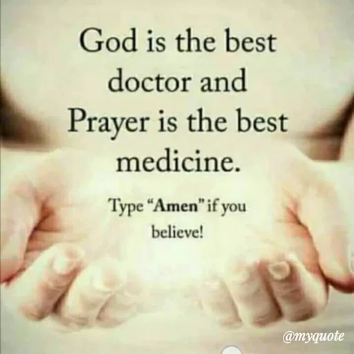 Quote by Sahil Siddique - God is the best
doctor and
Prayer is the best
medicine.
Type “Amen" if you
believe!
@myquote
 - Made using Quotes Creator App, Post Maker App