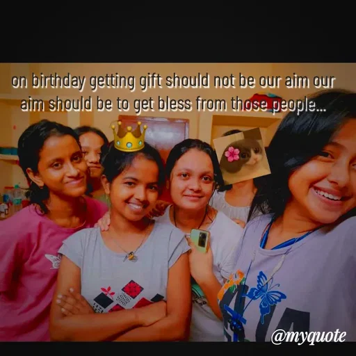Quote by Jamchar Ali Ahmed - on birthday getting gift should not be our aim our aim should be to get bless from those people... - Made using Quotes Creator App, Post Maker App
