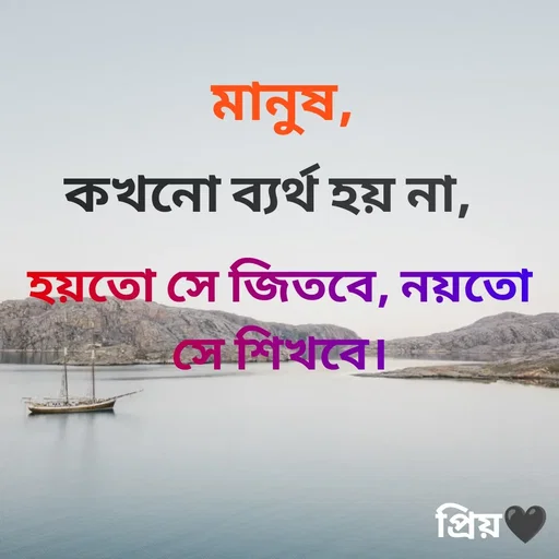 Quote by Partho Modak - মানুষ,কখনো ব্যর্থ হয় না, হয়তো সে জিতবে, নয়তো সে শিখবে। - Made using Quotes Creator App, Post Maker App