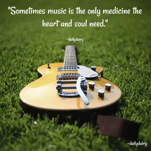 Quote by R.Preeti - "Sometimes music is the only medicine the heart and soul need."

-dailydairy - Made using Quotes Creator App, Post Maker App