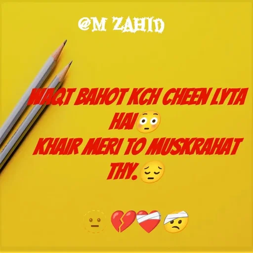 Quote by Muhammad Zahid - waqt bahot kch cheen lyta hai😳
Khair Meri to muskrahat thy.😔

🫥💔❤️‍🩹🤕 - Made using Quotes Creator App, Post Maker App