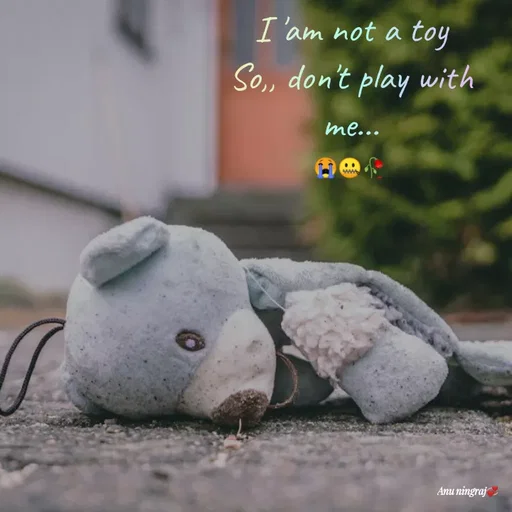 Quote by Anu Ningraj - I 'am not a toy So,, don't play with me...😭🤐🥀 - Made using Quotes Creator App, Post Maker App