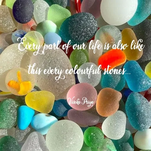 Quote by Viveka Priya - Every part of our life is also like this every colourful stones... 

Viveka Priya - Made using Quotes Creator App, Post Maker App