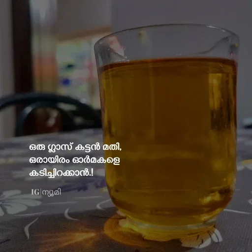 Quote by Ⓩ︎ⓐ︎ⓘ︎ⓝ︎ - ഒരു ഗ്ലാസ് കട്ടൻ മതി,
ഒരായിരം ഓർമകളെ 
കടിച്ചിറക്കാൻ.!IG|ന്യൂമി  - Made using Quotes Creator App, Post Maker App