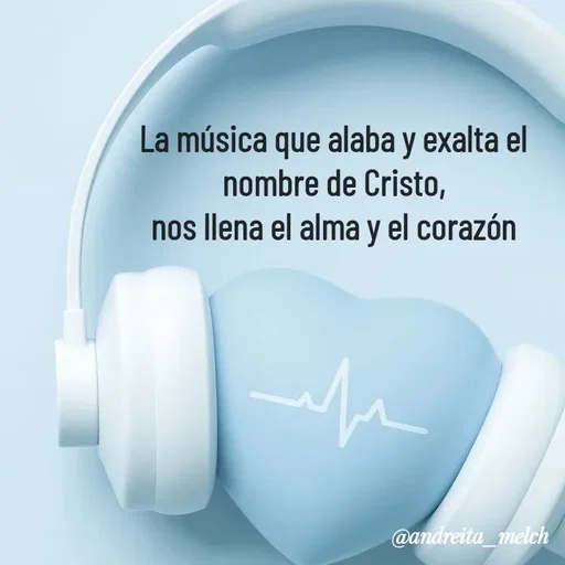 Quote by Andreita_melch - La música que alaba y exalta el nombre de Cristo,
nos llena el alma y el corazón - Made using Quotes Creator App, Post Maker App