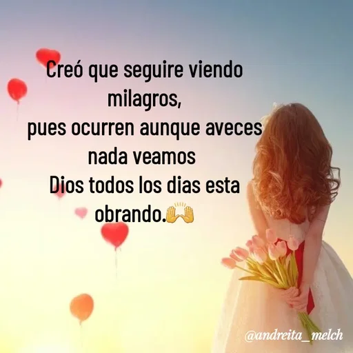 Quote by Andreita_melch - Creó que seguire viendo milagros,
pues ocurren aunque aveces nada veamos 
Dios todos los dias esta obrando.🙌 - Made using Quotes Creator App, Post Maker App
