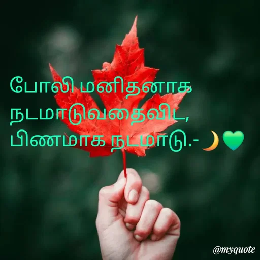 Quote by NILA.M NILA.M - போலி மனிதனாக நடமாடுவதைவிட, பிணமாக நடமாடு.-🌙💚 - Made using Quotes Creator App, Post Maker App