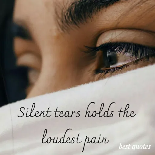 Quote by my quote - Silent tears holds the loudest pain  - Made using Quotes Creator App, Post Maker App