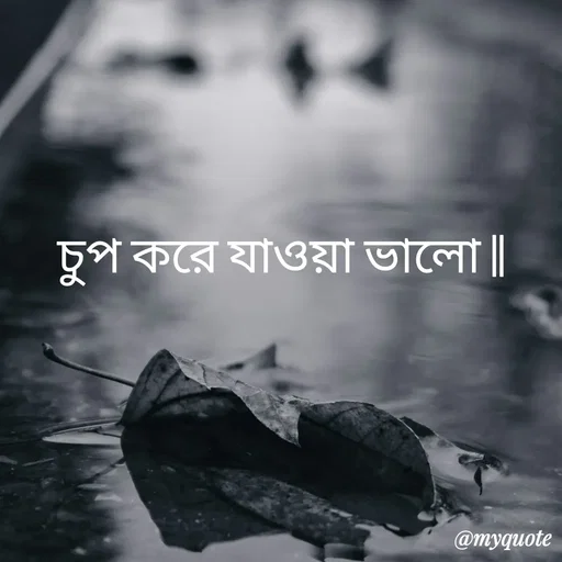 Quote by R J - চুপ করে যাওয়া ভালো || - Made using Quotes Creator App, Post Maker App