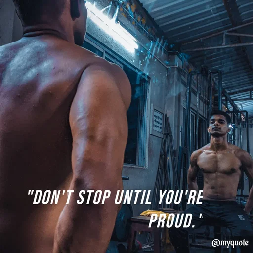 Quote by R J - "Don't stop until you're proud." - Made using Quotes Creator App, Post Maker App