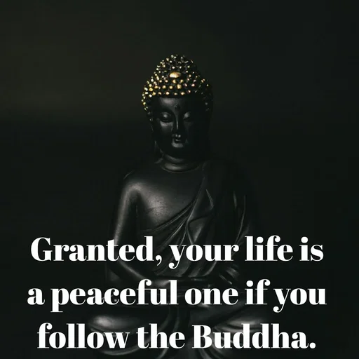 Quote by Peace finder - Granted, your life is a peaceful one if you follow the Buddha.
 - Made using Quotes Creator App, Post Maker App