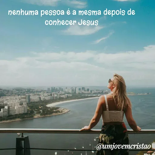 Quote by umjovemcristão - nenhuma pessoa é a mesma depois de
conhecer Jesus
@umjovemcristao
 - Made using Quotes Creator App, Post Maker App