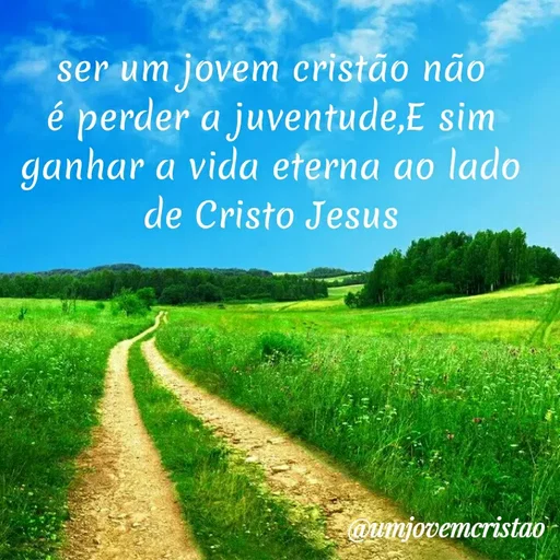 Quote by umjovemcristão - ser um jovem cristão não
é perder a juventude,E sim
ganhar a vida eterna ao lado
de Cristo Jesus
@umjovemcristao
 - Made using Quotes Creator App, Post Maker App