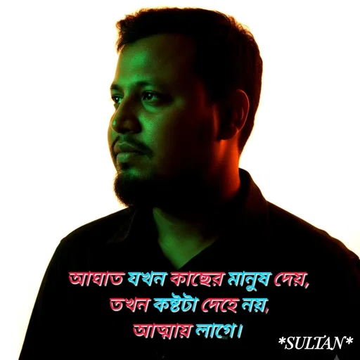 Quote by Sultan Mahmud - আঘাত যখন কাছের মানুষ দেয়,
 তখন কষ্টটা দেহে নয়, 
আত্মায় লাগে।  - Made using Quotes Creator App, Post Maker App