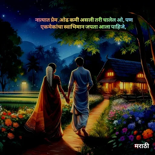 Quote by Kavita Parabkar - नात्यात प्रेम ,ओढ कमी असली तरी चालेल ओ, पण एकमेकांचा स्वाभिमान जपता आला पाहिजे,  - Made using Quotes Creator App, Post Maker App