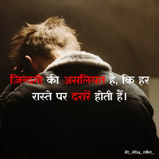 Quote by itz_8824_vibes_ - ज़िन्दगी की असलियत है, कि हर रास्ते पर दरारें होती हैं। - Made using Quotes Creator App, Post Maker App