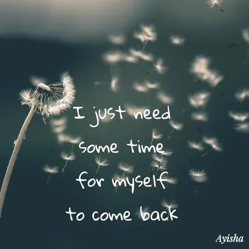 Quote by Ayisha Diaries - I just need 
some time 
for myself 
to come back  - Made using Quotes Creator App, Post Maker App