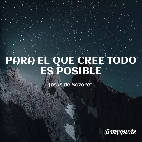 Quote by YAMIL AUGUSTO FAJARDO CONTRERAS - PARA EL QUE CREE TODO ES POSIBLE

Jesus de Nazaret  - Made using Quotes Creator App, Post Maker App