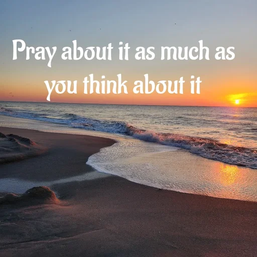 Quote by God is in Control - Pray about it as much as you think about it - Made using Quotes Creator App, Post Maker App