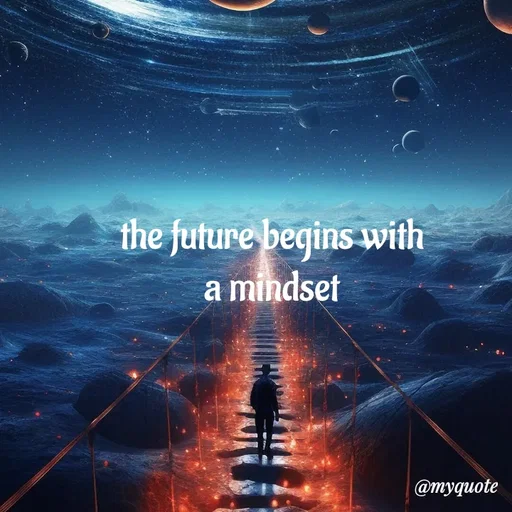 Quote by adriangemini - the future begins with
a mindset - Made using Quotes Creator App, Post Maker App