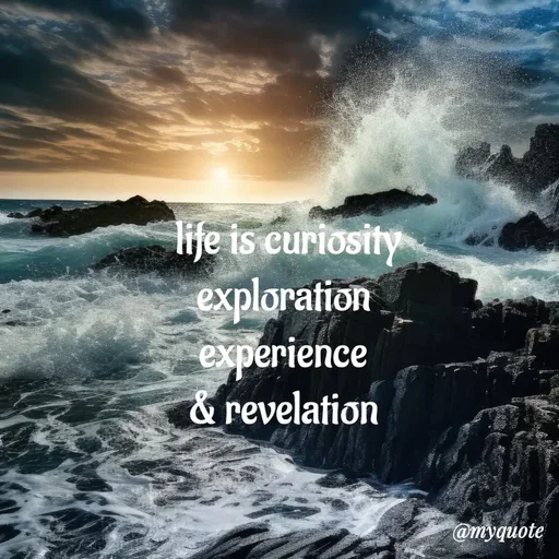 Quote by adriangemini - life is curiosity
exploration 
experience 
& revelation  - Made using Quotes Creator App, Post Maker App