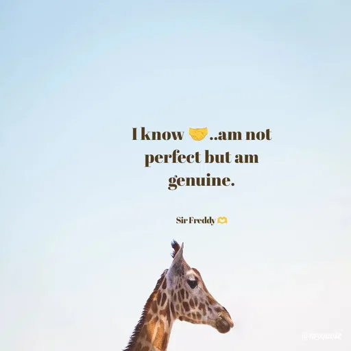 Quote by Sir Freddy 🫶 - I know 🤝..am not perfect but am genuine.


Sir Freddy 🫶 - Made using Quotes Creator App, Post Maker App