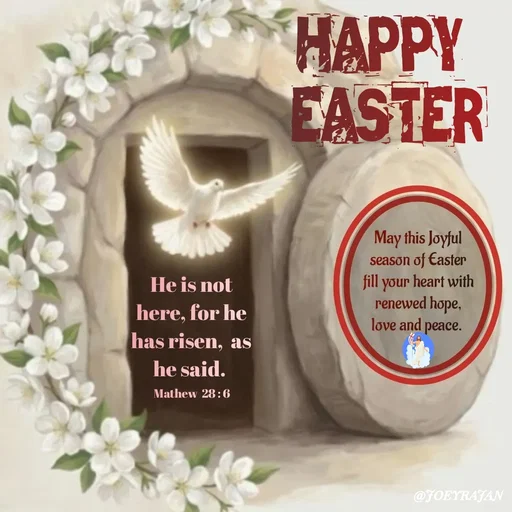 Quote by Joseph Rajan - HAPPY 
 EASTER  - Made using Quotes Creator App, Post Maker App