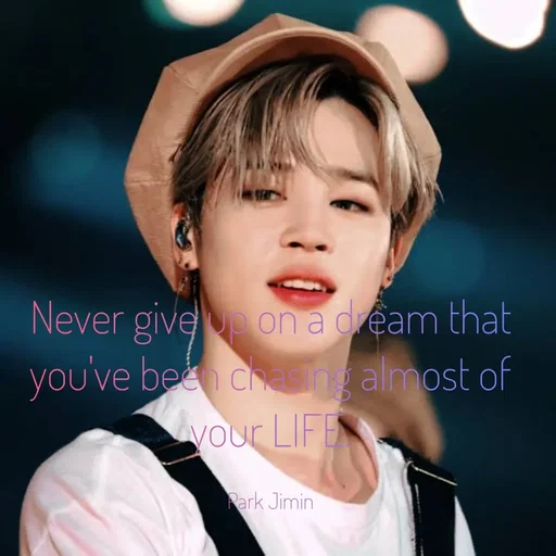 Quote by Krutika Sangode - Never giveon adeam that
you've ben chasngalmost of
Vour LIFE
Rark Jimin
 - Made using Quotes Creator App, Post Maker App