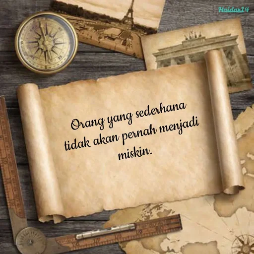 Quote by Ali Haidar - Orang yang sederhana tidak akan pernah menjadi miskin. - Made using Quotes Creator App, Post Maker App