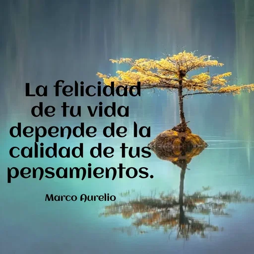 Quote by Alaina Gonzalez - La felicidad
de tu vida
depende de la
calidad de tus
pensamientos.
Marco Aurelio
 - Made using Quotes Creator App, Post Maker App
