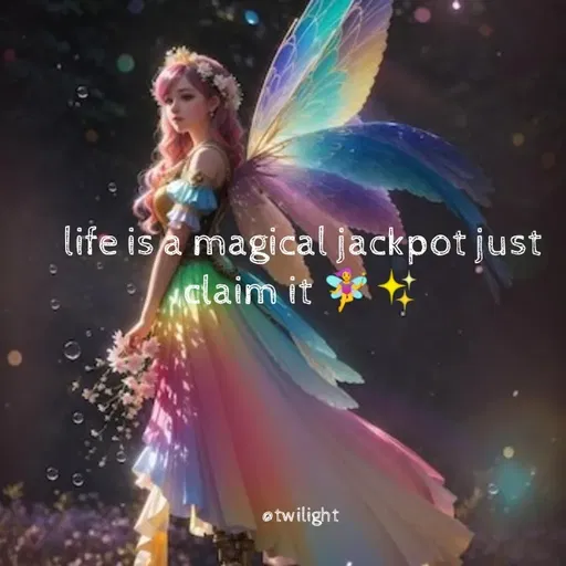 Quote by art world - life is a magical jackpot just claim it 🧚‍♀️✨





@twilight  - Made using Quotes Creator App, Post Maker App