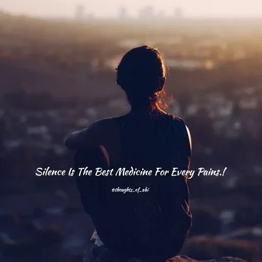 Quote by Abinaya Karthick - Silence Is The Best Medicine For Every Pains.!

@thoughts_of_abi - Made using Quotes Creator App, Post Maker App